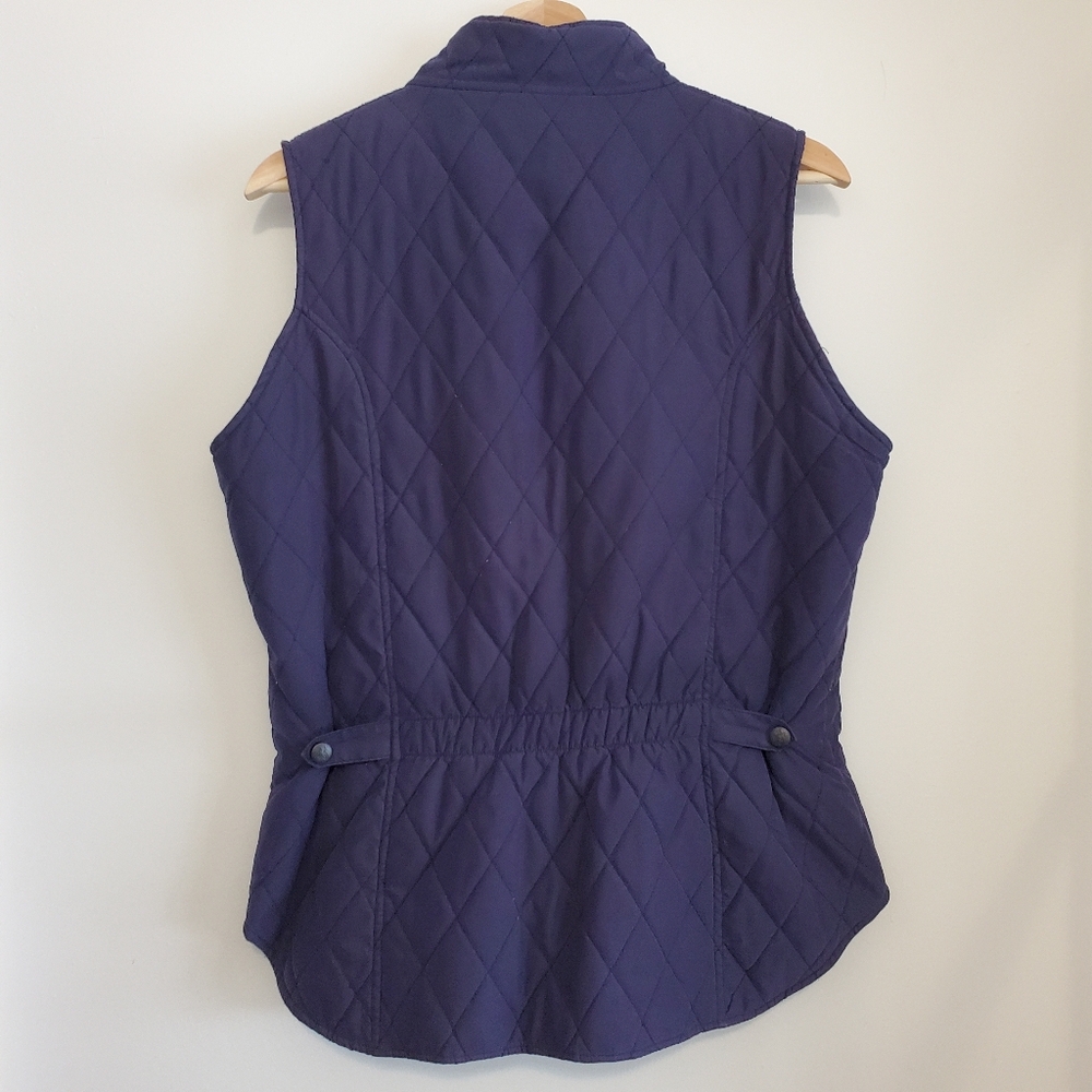 Outback Trading Co Medium Quilted Vest Navy Blue Western Retro Outdoor Relaxed